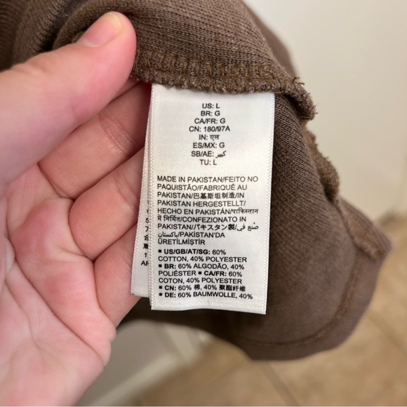 Amazon Essentials Men's Brown Quarter Zip Sweater Size Large - Picture 5 of 9